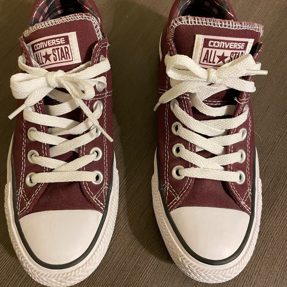 Converse All Star Chuck Taylor Madison Maroon Plaid Inside